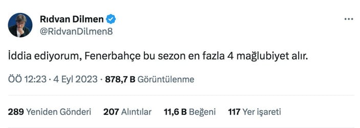 Fenerbahçe tahmini gündeme oturdu! Rıdvan Dilmen öyle bir iddiada bulundu ki..