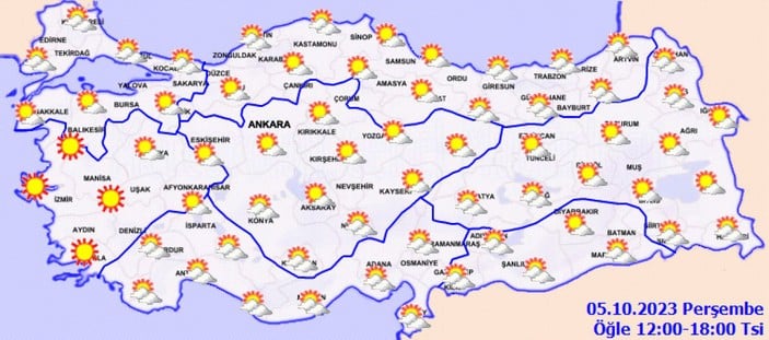 Günlük hava durumu haritası