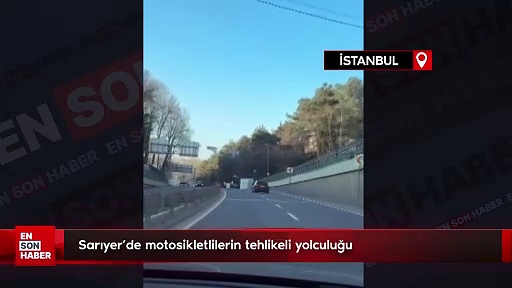 Sarıyer’de motosikletlilerin tehlikeli yolculuğu